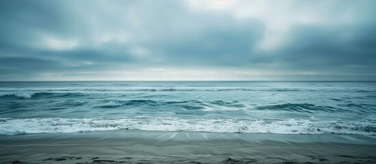 Fototapete - Overcast sky providing a backdrop, suitable for copy space image.