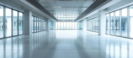 Poster - Modern business office building with spacious empty floor for copy space image.