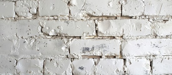 Aufkleber - White brick wall texture suitable as a background for graphic design or wallpaper, with ample copy space image.