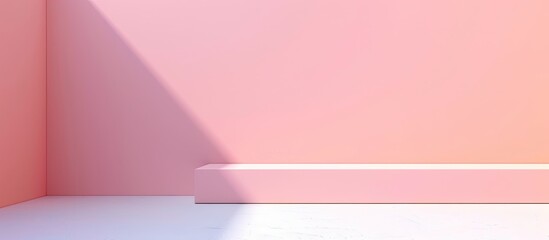 Fototapete - Minimalistic concept with a pastel color background and copy space image included.