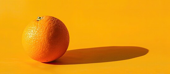 Poster - Bright orange subject against a sunny yellow backdrop, suitable for copy space image.