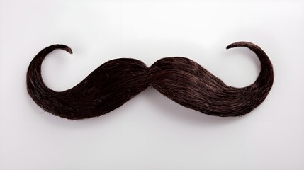 mustache isolated on white background. french mustache png genrated by AI.