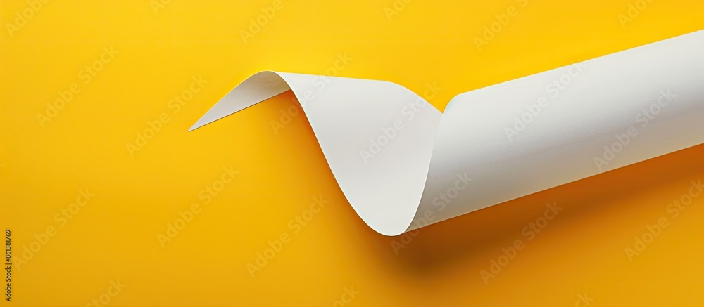 An elongated, curvy, and open blank paper with ample space for text ...