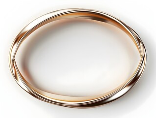 Poster - Classic Oval Line Frame with Smooth Curves on White Background for Timeless Look