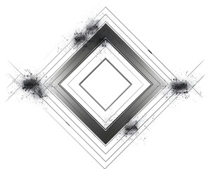 Poster - Minimalist Arrow Shaped Line Frame with Clean Borders  Perfect for Creative Designs and Concepts