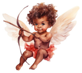 Poster - PNG Portrait angel baby toy.