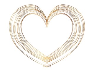 Poster - Minimalist Heart Shaped Line Frame with Thin Borders on White Background