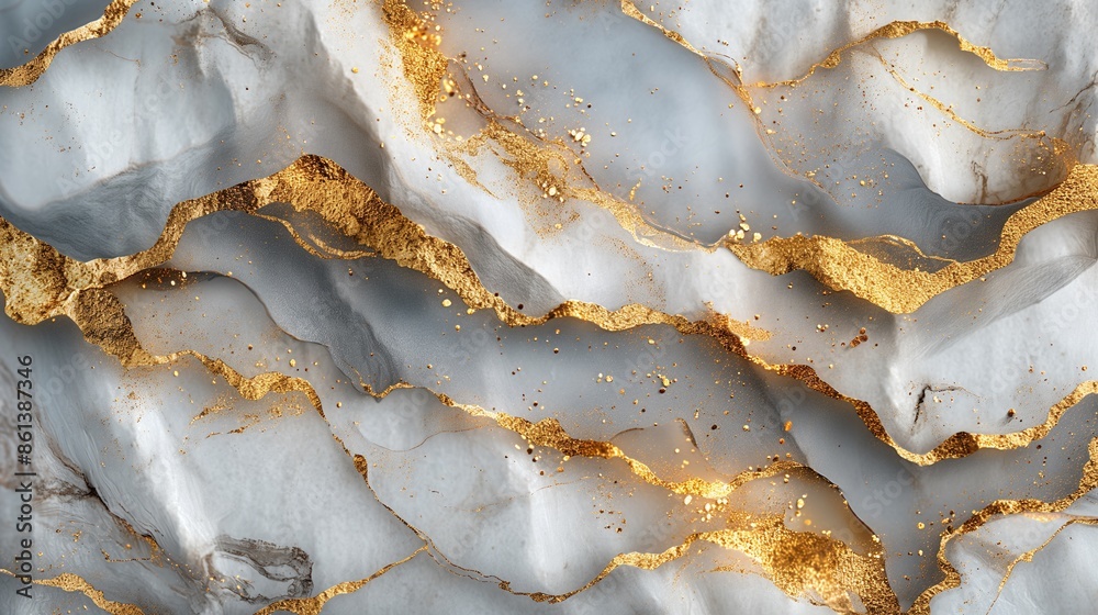 Marble Visual Luxurious marble texture background with elegant gold accents and ...