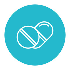 Wall Mural - Pill icon vector image. Can be used for Physical Wellbeing.