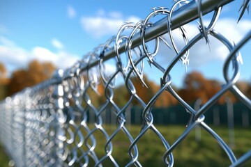 Wall Mural - barbed wire fence professional photography