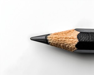Poster - Simple Black and White Pencil on Minimalist White Background