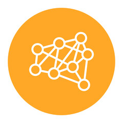 Poster - Neural Network icon vector image. Can be used for Data Science.