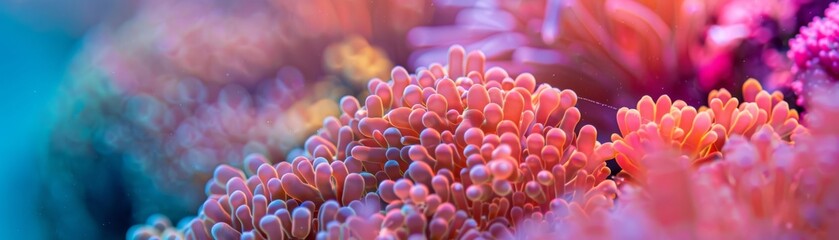 bright coral under the sea Generative AI
