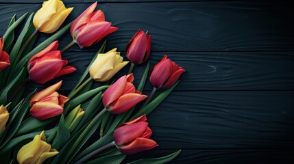 Canvas Print - The vibrant tulip arrangement