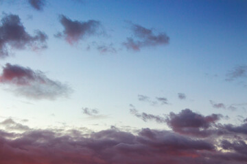 Wall Mural - cloudy weather meteorology background. cumulus clouds on the blue sky blown by the wind. dramatic du