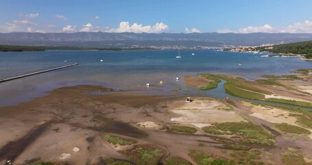 Wall Mural - Aerial view of Meline Beach on Krk Island, Croatia