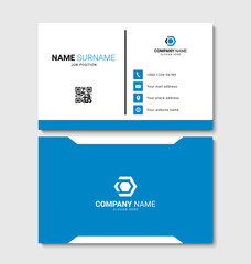 Wall Mural - Minimalist business card design template. Clean business card layout. Vector illustration