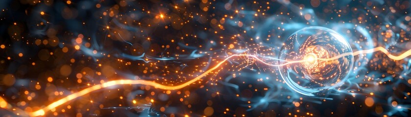 Poster - Close up of Coils Generating Electric Currents with Visible Sparks and Arcs
