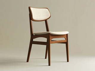 Modern designer chair. Textile, leather, wooden chair