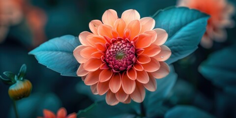 Poster - Close-Up of a Vibrant Dahlia Flower