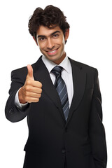 Poster - PNG Mexican businessman showing thumbs up finger adult men.