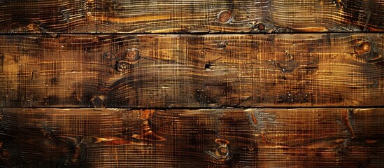 Poster - Background surface with an old natural pattern on dark wood texture, perfect as a copy space image.