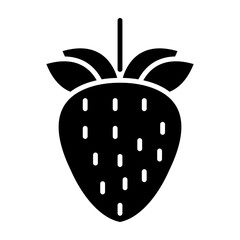 Poster - Strawberry glyph icon