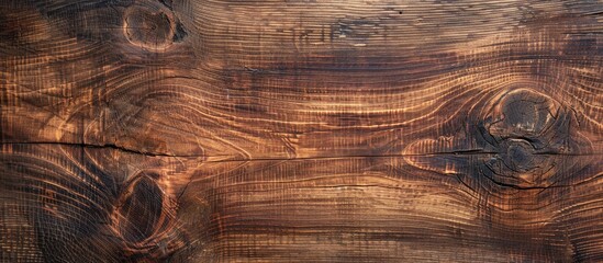 Poster - Dark brown old tabletop with a natural wood texture displaying intricate patterns; suitable for a copy space image.