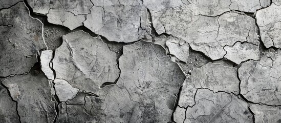 Aufkleber - Concrete wall with a cracked texture, suitable for a copy space image.