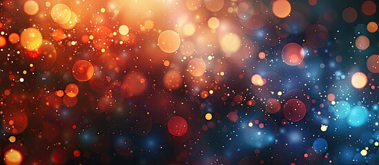 Aufkleber - An image featuring vibrant lights in bokeh circles on New Year's Day with ample copy space.