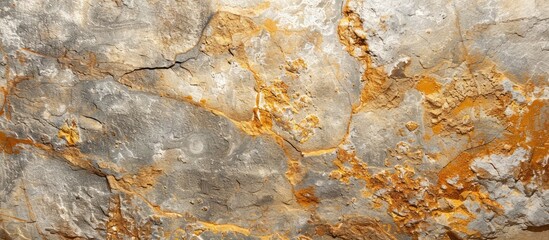 Aufkleber - Close-up view of a light golden painted granite stone background with space for text, ideal as a copy space image.