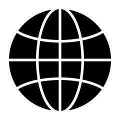 Sticker - Globe glyph icon