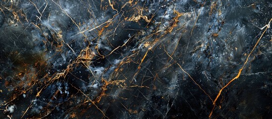 Poster - Sleek tiled dark grey marble texture with copy space image available.