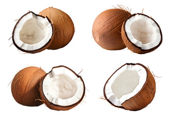 Poster - a coconut with a white shell