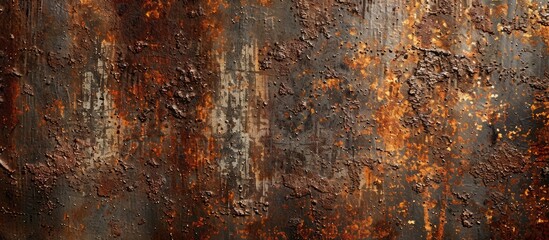 Poster - Rusty metal background suitable for textures or copy space images.