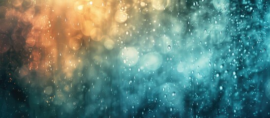 Aufkleber - Raindrops creating a textured abstract background with copy space image.