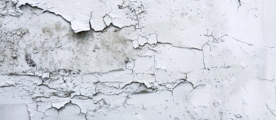 Poster - Abstract white background with a textured old concrete surface, ideal for copy space image.