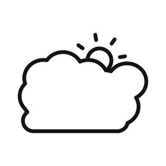 Wall Mural - Sun and Cloud Weather Icon Perfect for Forecast Apps