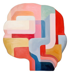 Poster - PNG Brain painting collage shape.