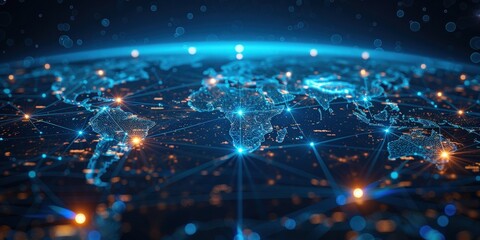 Poster - global network connection illustration
