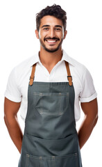 Sticker - PNG Man holding a digital tablet apron adult entrepreneur.