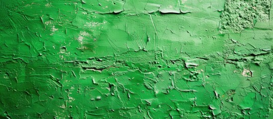 Poster - Abstract texture background of a cement wall painted in green, suitable for copy space image.