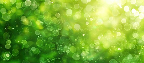 Poster - Abstract blurry green background with copy space image.