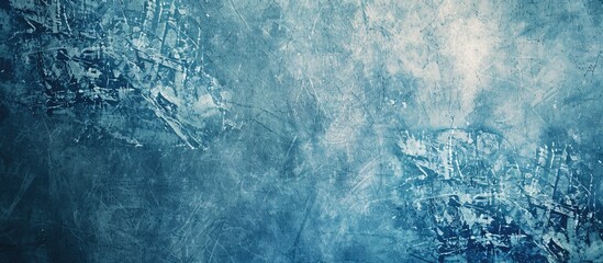 Aufkleber - Background with a grungy blue canvas texture and ample copy space image.