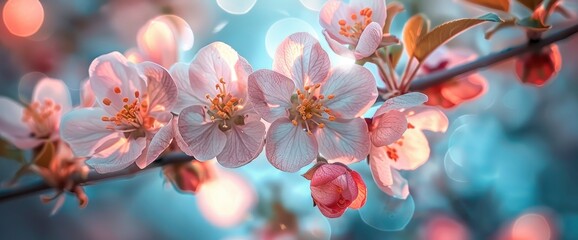 Sticker - Spring Apple Blossoms, Symbolizing New Beginnings And Beauty