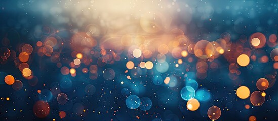 Poster - An abstract backdrop with beautiful bokeh lights and copy space image.