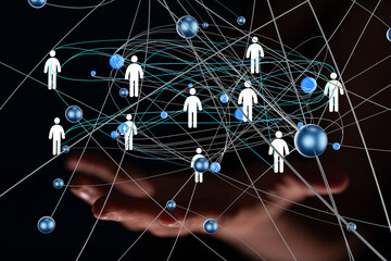 Poster - Abstract technology group and data 3d
