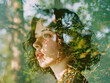 © Boadicea - Portrait of young woman and forest, double exposure effect