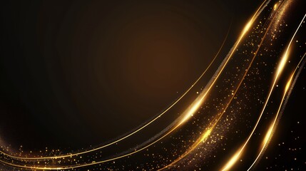 Wall Mural - Abstract Gold Glow on Dark Background