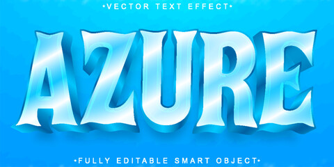 Poster - Blue Sky Azure Vector Fully Editable Smart Object Text Effect